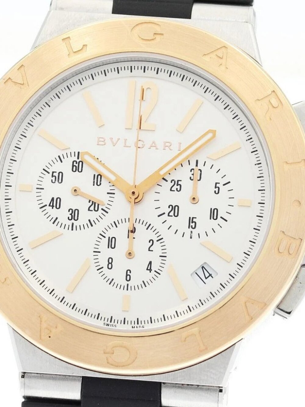 BVLGARI Diagono Verochissimo DG41SPGCH white Dial Automatic Men's Watch